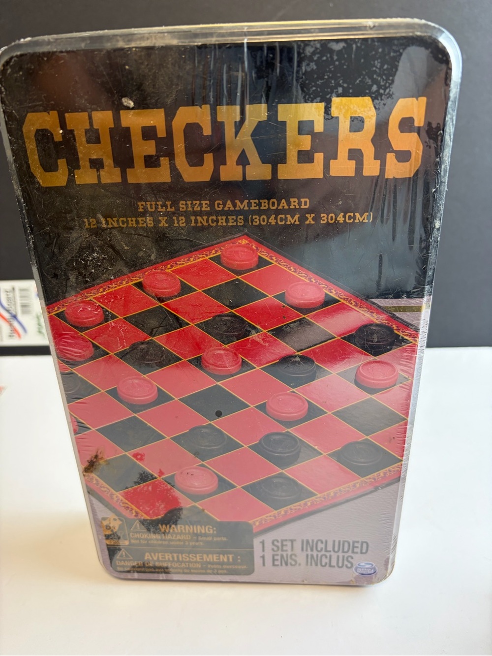 Full-Size Checkers Game- Red and Black